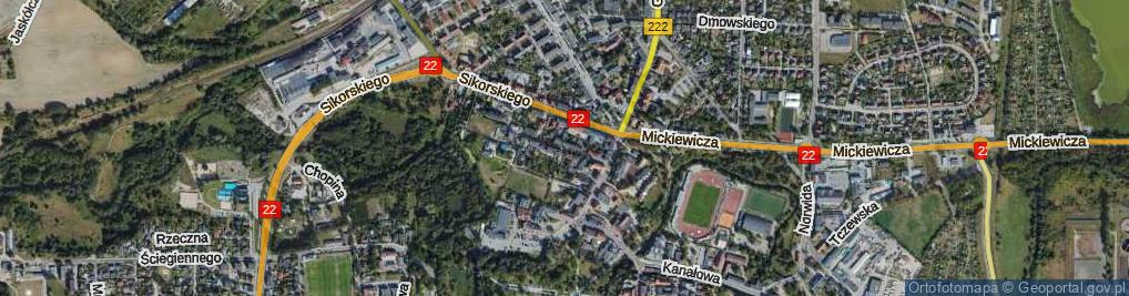 Zdjęcie satelitarne Gimnazjalna ul.